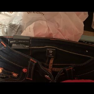 True Religion HALLE Mid Rise Skinny Jeans W24